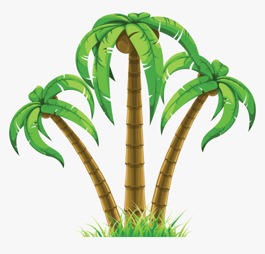 Palm Tree Vector Art Free - Three Palms, HD Png Download