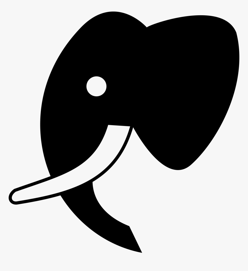 Heart Clipart Elephant - Elephant Silhouette Vector Png, Transparent Png