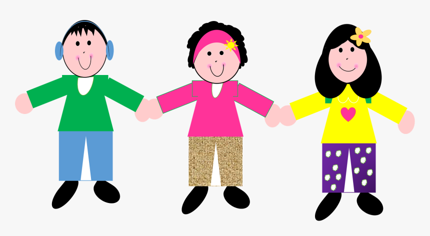 Children Holding Hands Clipart, HD Png Download