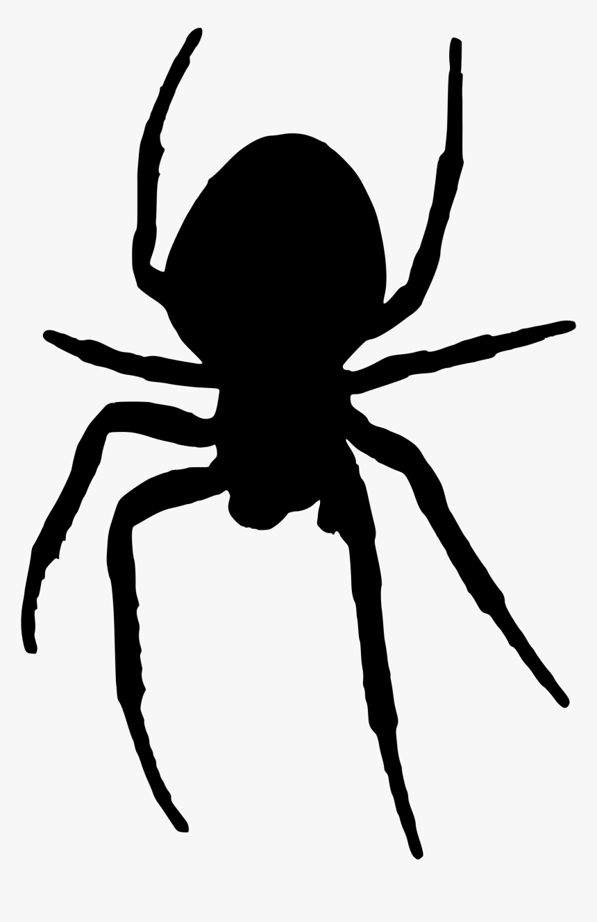 Transparent Hanging Spider Png - Spider Silhouette, Png Download