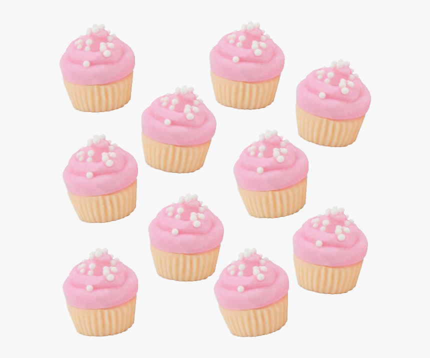Mini Pink Vanilla Fondant Cupcakes - Pink Cupcakes Png, Transparent Png