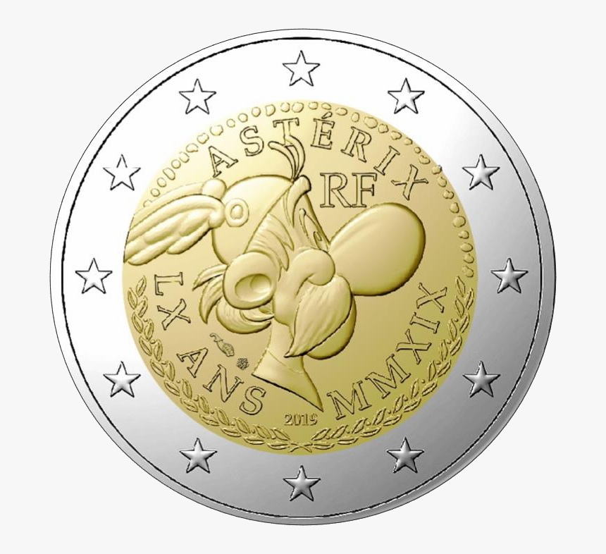 2 Euros Asterix 2019, HD Png Download