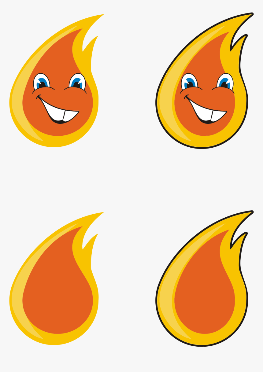 Anthropomorphic Flame Clip Arts - Cartoon Flame, HD Png Download
