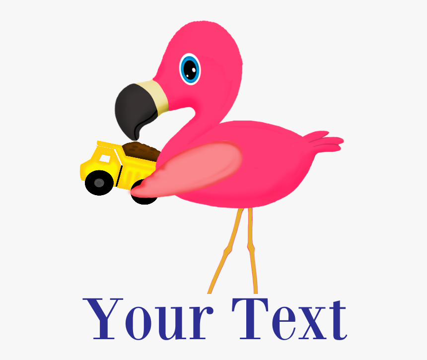 Personalizable Flamingo Dump Truck Neck Tie - Flamingo Easter, HD Png Download