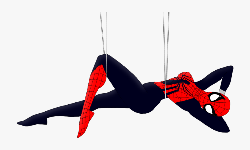 Spider Hanging Png Banner Free Download - Spider Girl Hanging, Transparent Png