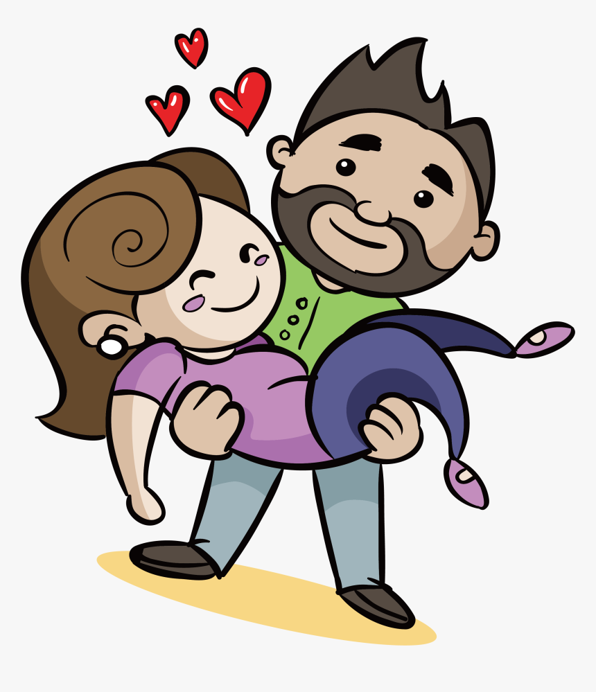 Couple Icon Sweet Princess Embrace Transprent Png - Couple In Bed Cartoon, Transparent Png