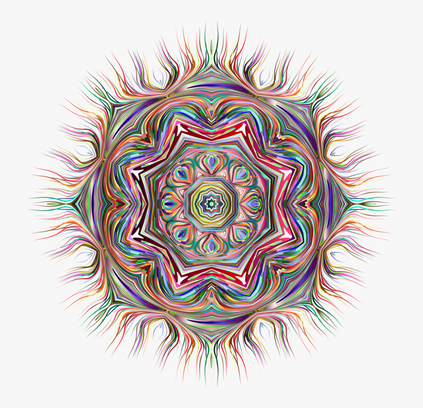 Symmetry,circle,feather - Circle, HD Png Download