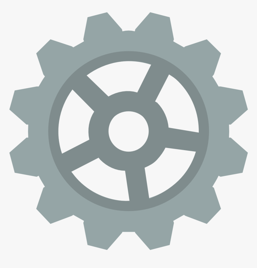 Gear Flat Icon Png, Transparent Png