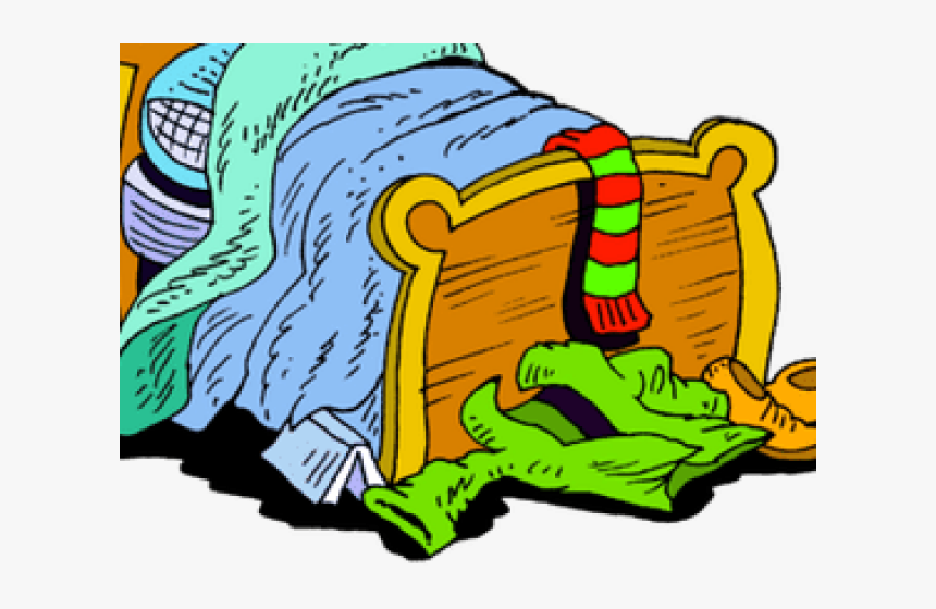 Room Clipart Transparent - Unmade Bed Cartoon, HD Png Download