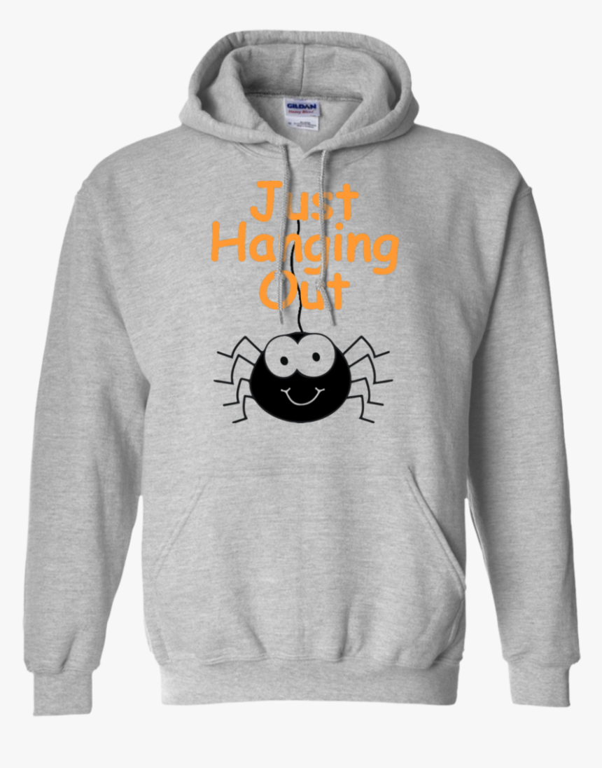 Just Hanging Out Spider Pullover Hoodie 8 Oz Sport - Hoodies Pikachu And Stitch, HD Png Download