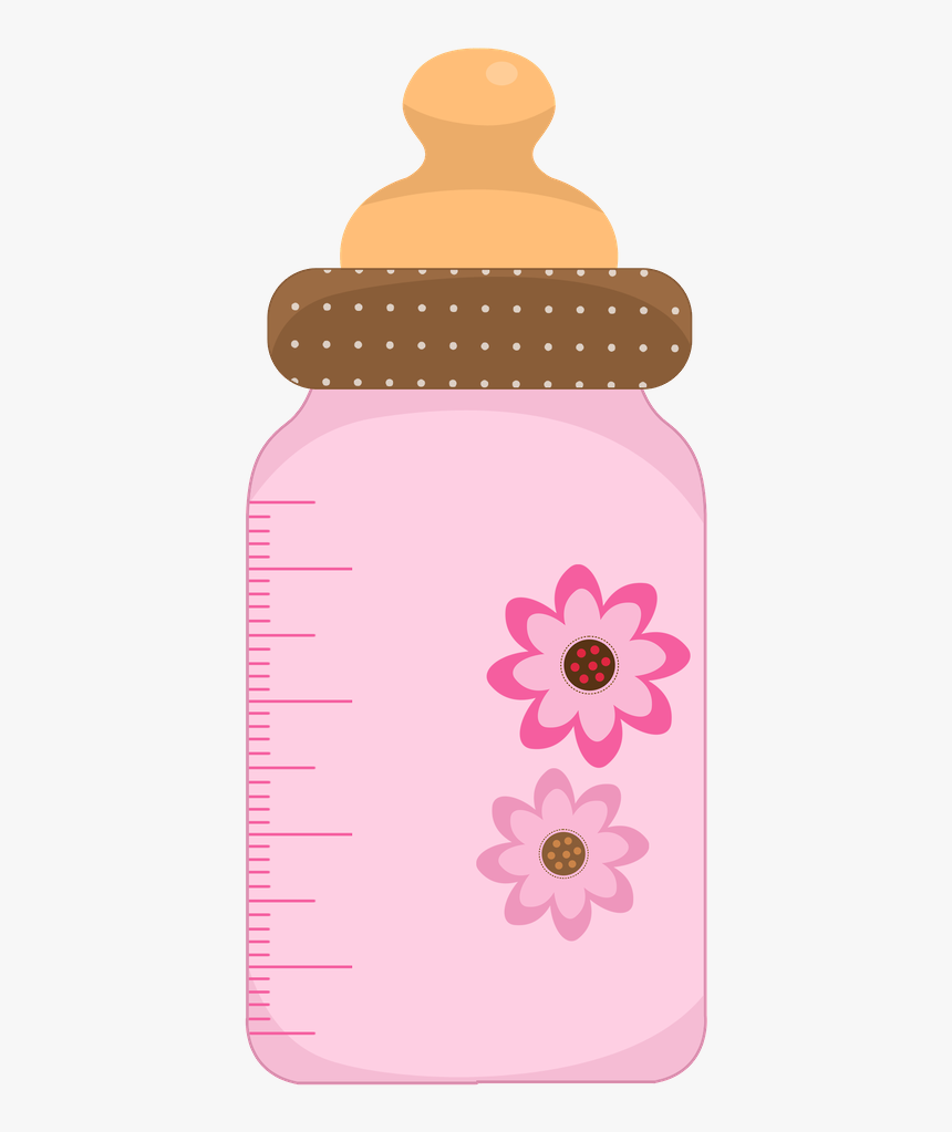 Diaper Baby Bottles Infant Baby Shower Clip Art - Pink Baby Bottle Clipart, HD Png Download