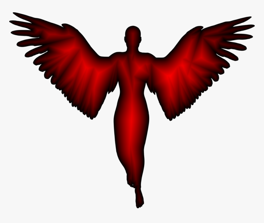 Male Clipart Guardian Angel - Man With Wings Silhouette, HD Png Download