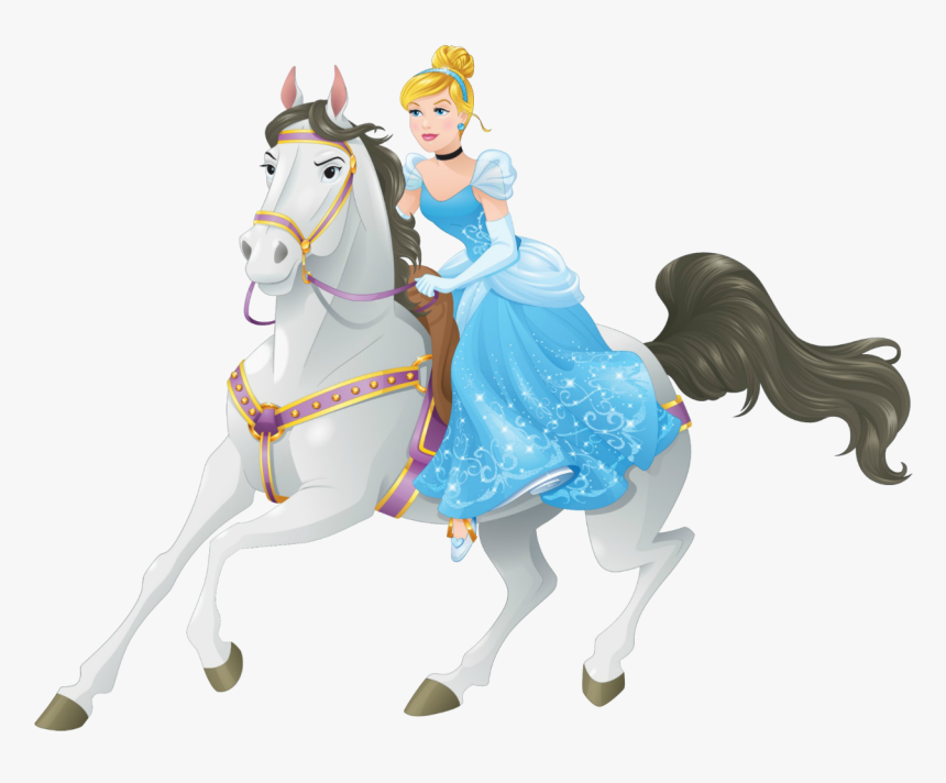 Cinderella Riding A Horse, HD Png Download