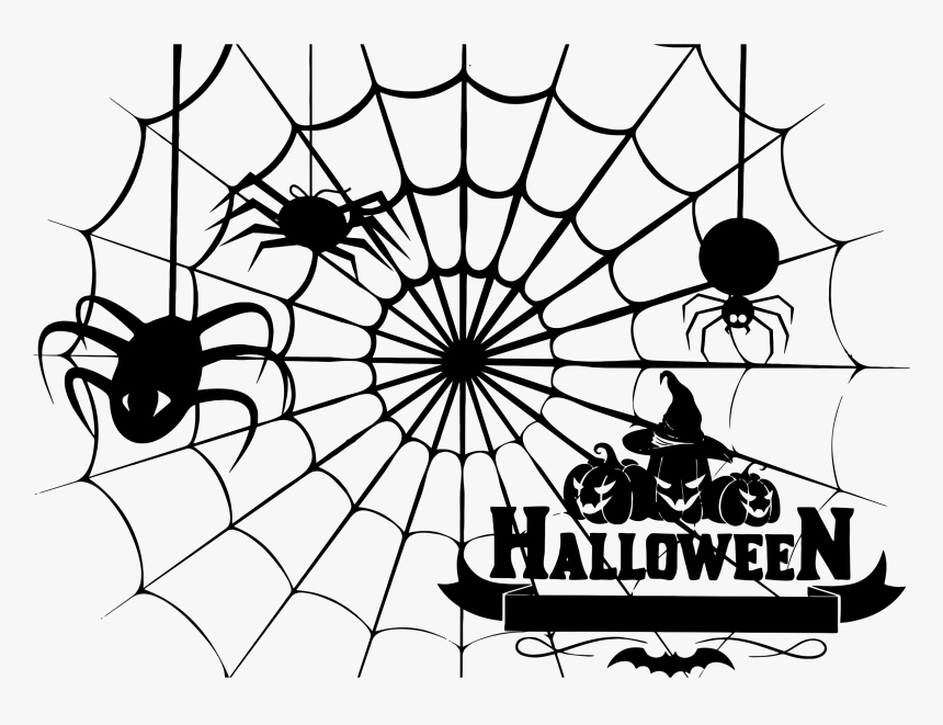 Showcase Spooky Halloween Spider Webs For You Clipart - Clipart Halloween Spider Web, HD Png Download