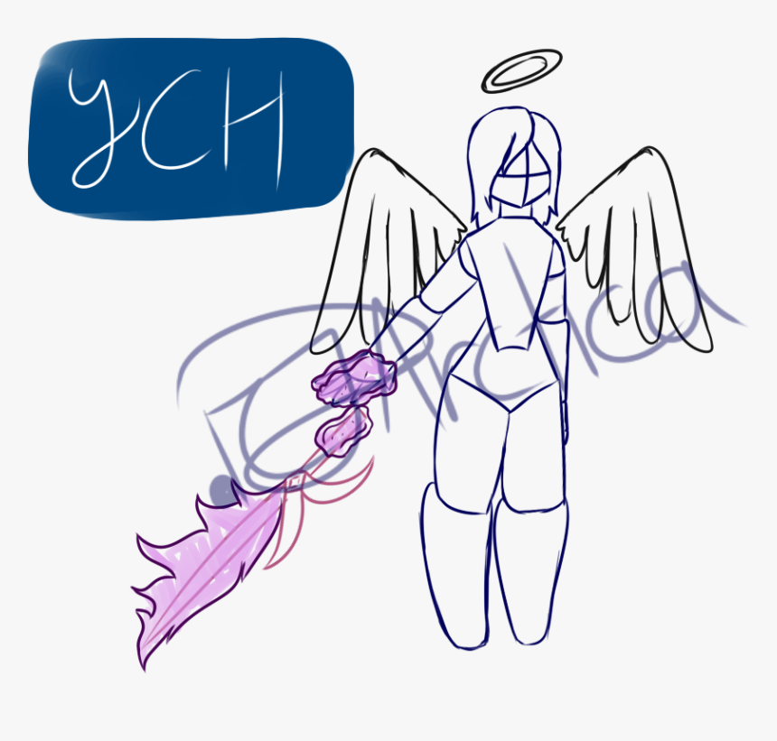 Drawing Warrior Guardian Angel Transparent Png Clipart - Illustration, Png Download