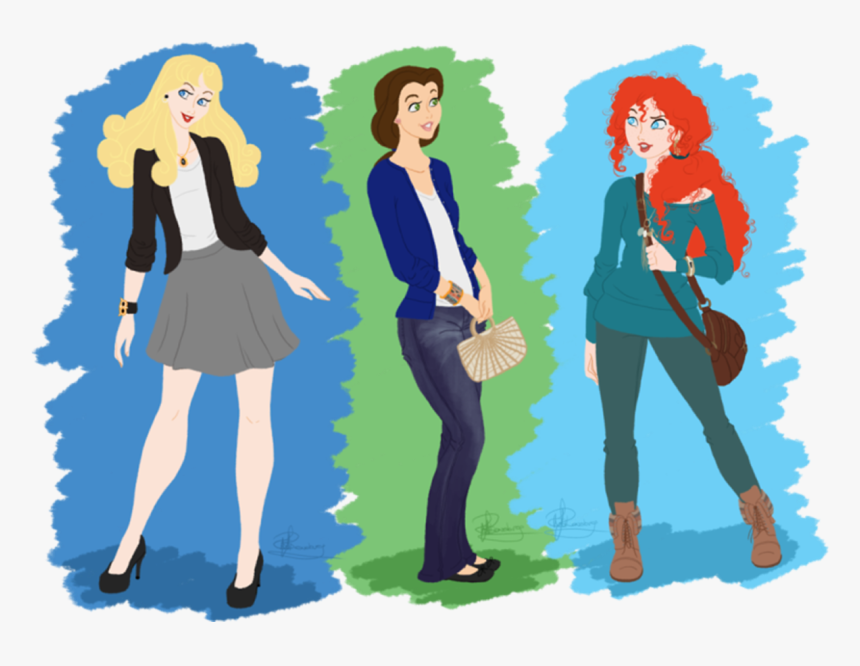 Transparent Princess Jasmine Png - Modern Disney Princesses Merida, Png Download