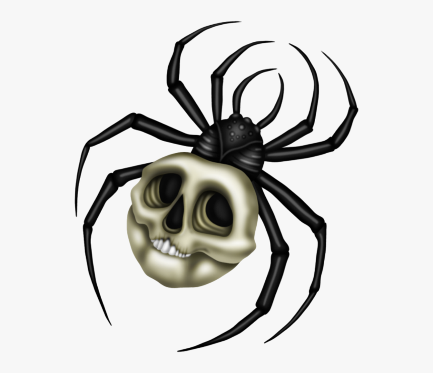 #freetoedit #halloween #spider #skull - Spider Black Widow Clipart, HD Png Download