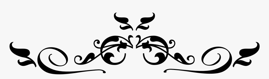 Black Floral Border Download Png Image - Floral Border Black Png, Transparent Png