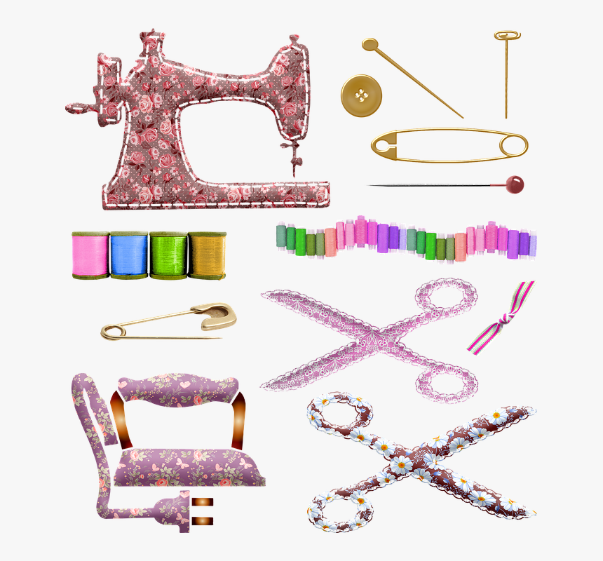 Coser Los Botones, De Costura, Máquina De Coser, HD Png Download