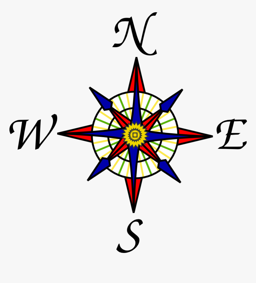Compass Clipart Rose Transparent Pictures Free Background - Key And Compass Rose, HD Png Download