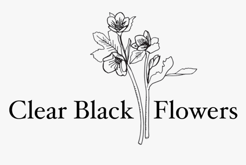 Black Floral Png, Transparent Png
