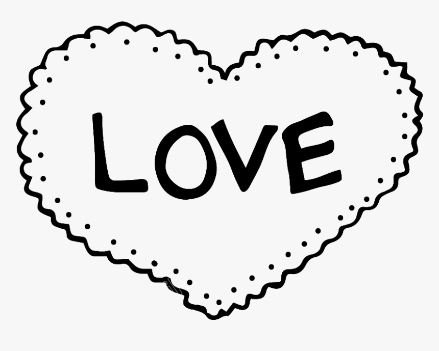 Love Vector Hand Drawn - Circle With Scalloped Edge, HD Png Download