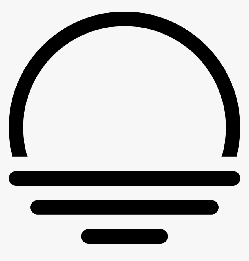 Weather Interface Symbol Of A Semicircle On Three Lines - Perspectiva Simbolo, HD Png Download