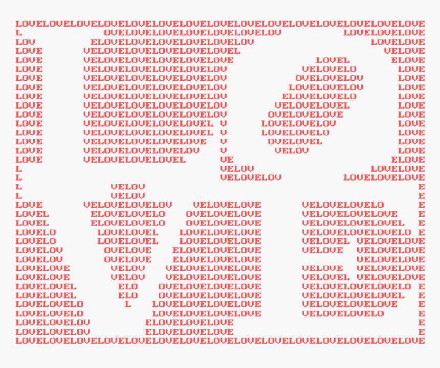 Vector Png Love Text - Love Ascii, Transparent Png
