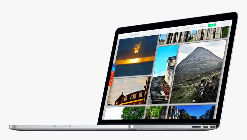 Apple Macbook Pro Angled Vector Mockup P Px - Led-backlit Lcd Display, HD Png Download
