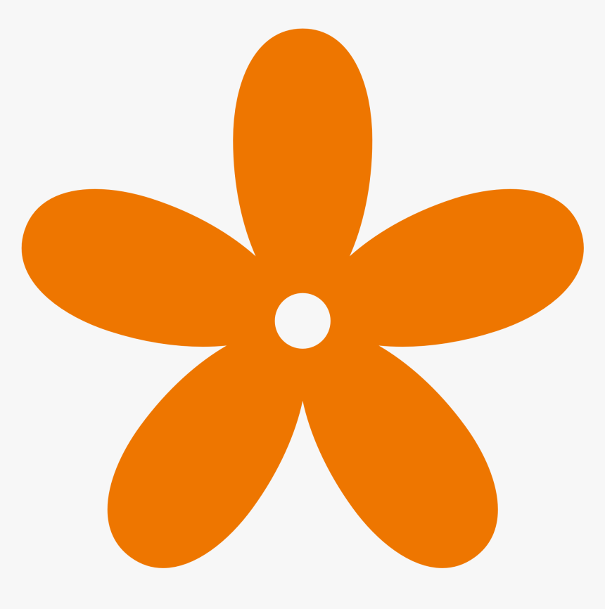 Color Clipart Orange Color - Pink Flower Clip Art, HD Png Download