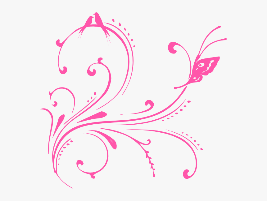 Vector Pink Butterfly Png, Transparent Png