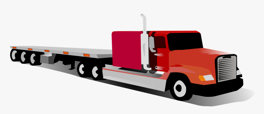 Flatbed Truck Clip Art, HD Png Download