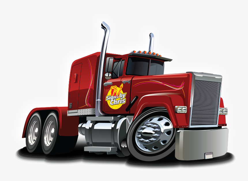 Drawings Of Semi Trucks, HD Png Download