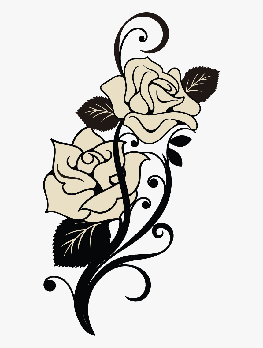 White Black Flower, HD Png Download