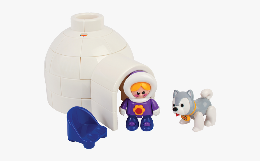 Original Iglú Con Niña Y Perrito Husky En El País De - Igloo Toys, HD Png Download
