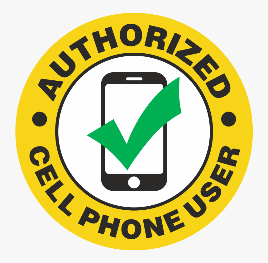 Authorized Cell Phone User Hard Hat Decals - Erin's Isle Gaa Club, HD Png Download