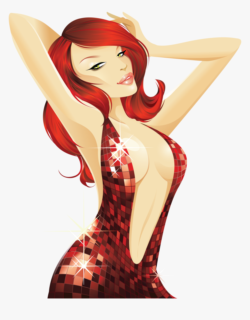 Hot Cartoon Girl Png, Transparent Png