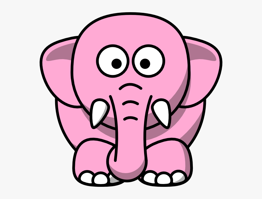 Pink Cartoon Elephant, HD Png Download