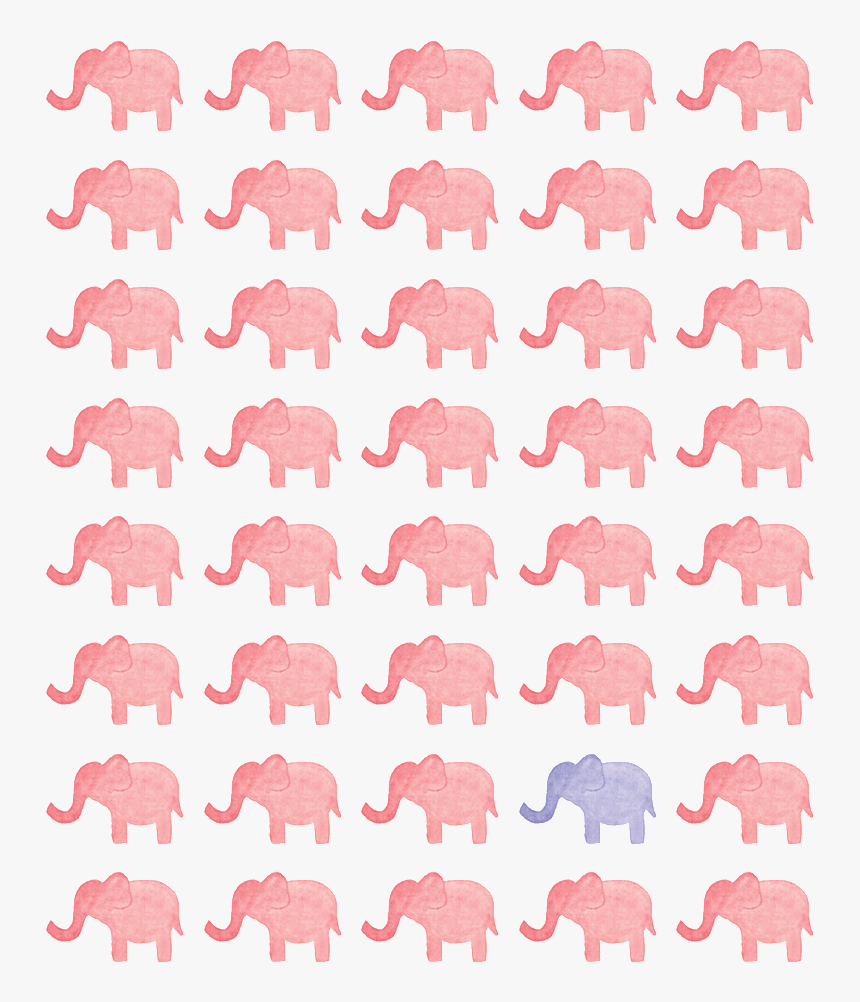 Transparent Pink Elephant Png - Elephant, Png Download