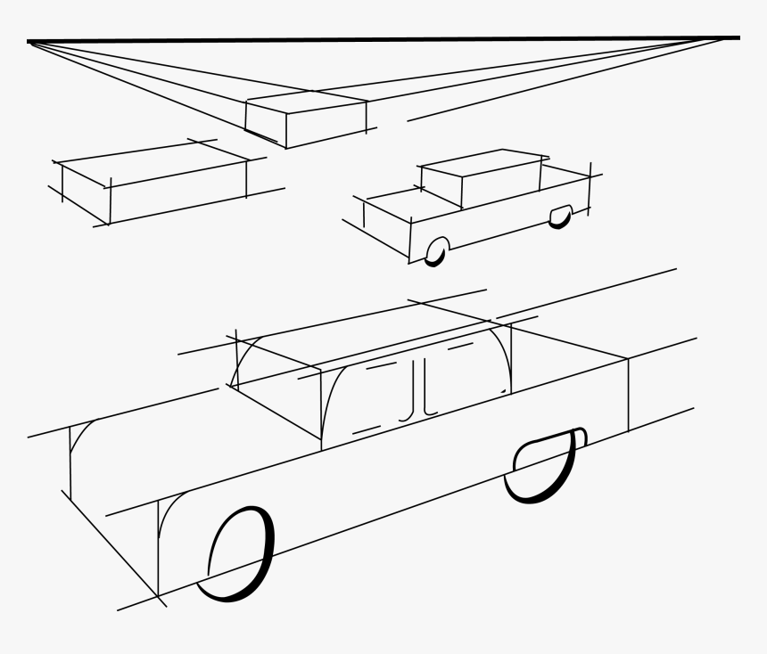 Sketching Automotive Design Course, Automobile Body - Car Perspective Drawing, HD Png Download