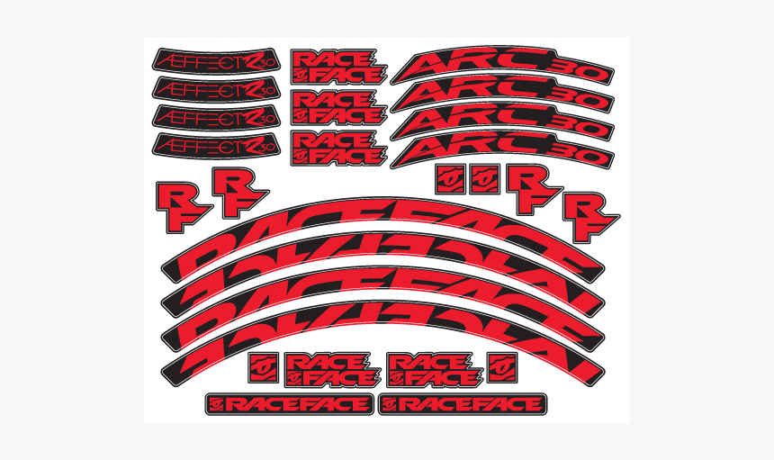 Arc / Aeffect Rim Decal Kits - Race Face Rim Decals, HD Png Download ...