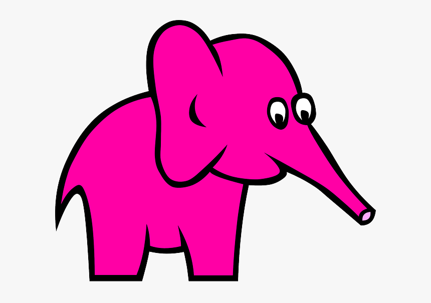 Pink Elephant Sticker Pack Messages Sticker-0 - Elephant Coloring Png, Transparent Png