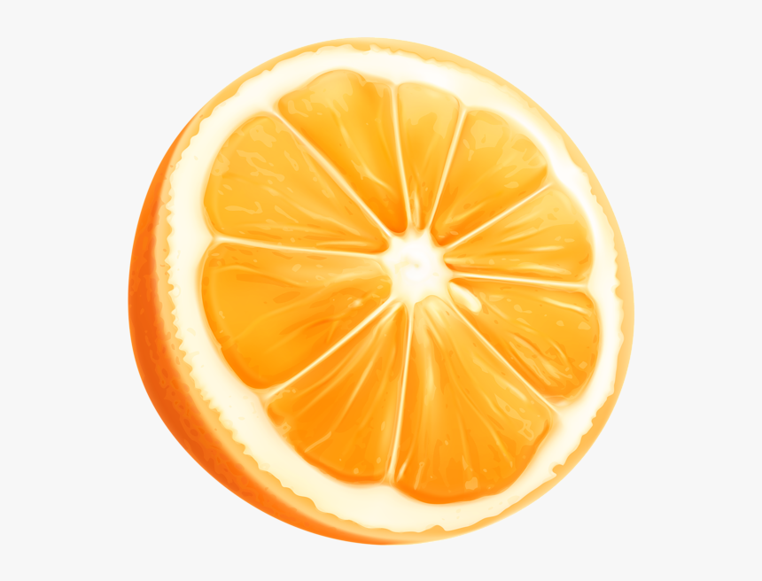 Transparent Cucumber Clipart - Orange Slice Clipart Png, Png Download