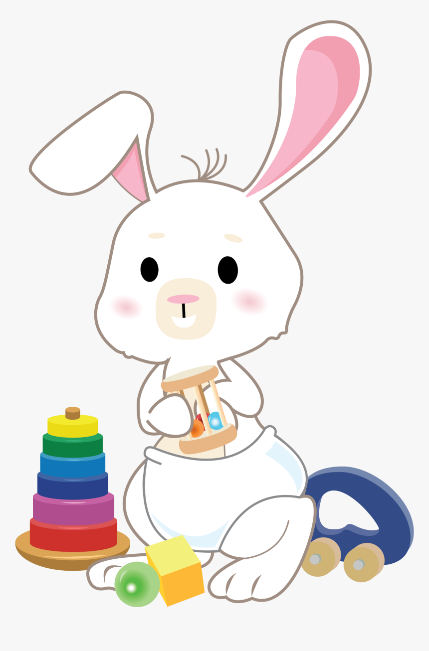 Baby Bunnies - Cartoon - Cartoon, HD Png Download