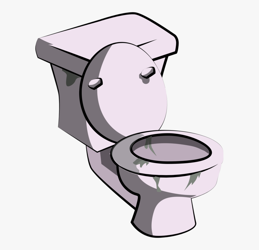 Angle,purple,plumbing Fixture - Toilet Seat Cartoon Png, Transparent Png
