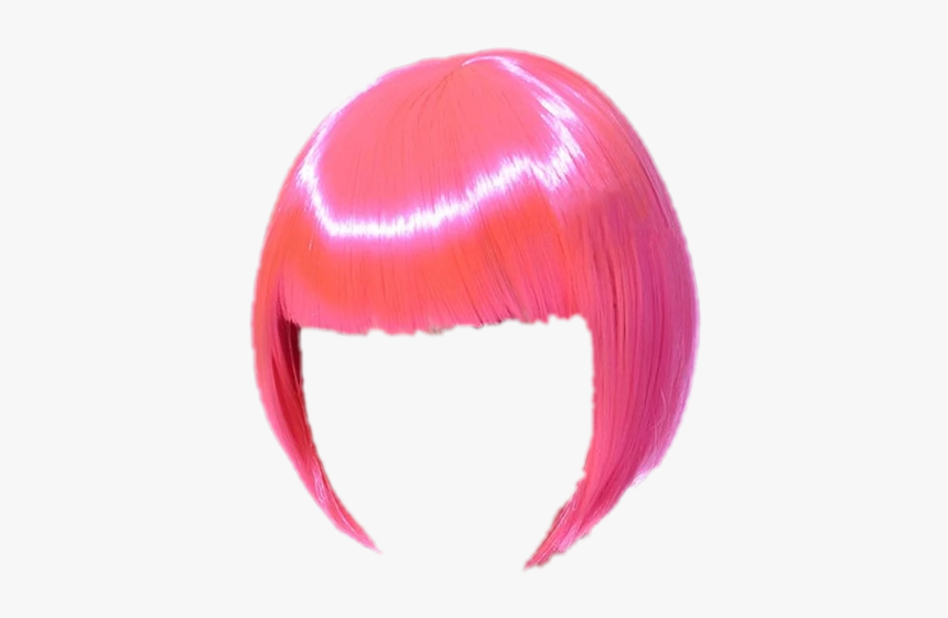 #hair #wig #wigs #haircut #hairstyle #hairdo #pink - Wig Red Bob Transparent, HD Png Download