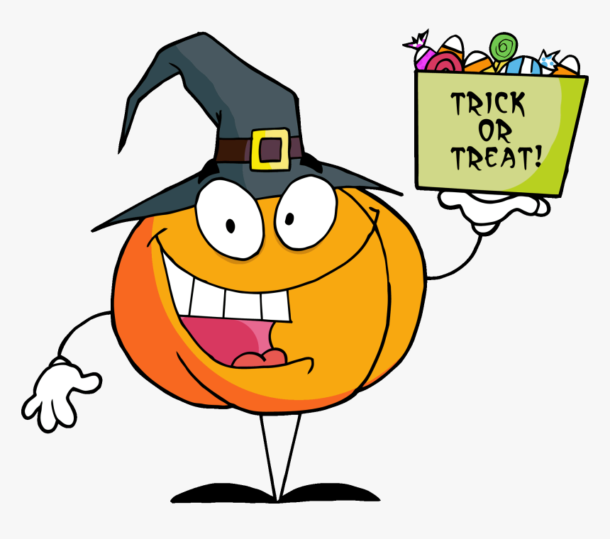 Cartoon Pumpkin With Candy Clipart , Png Download - Candy, Transparent Png