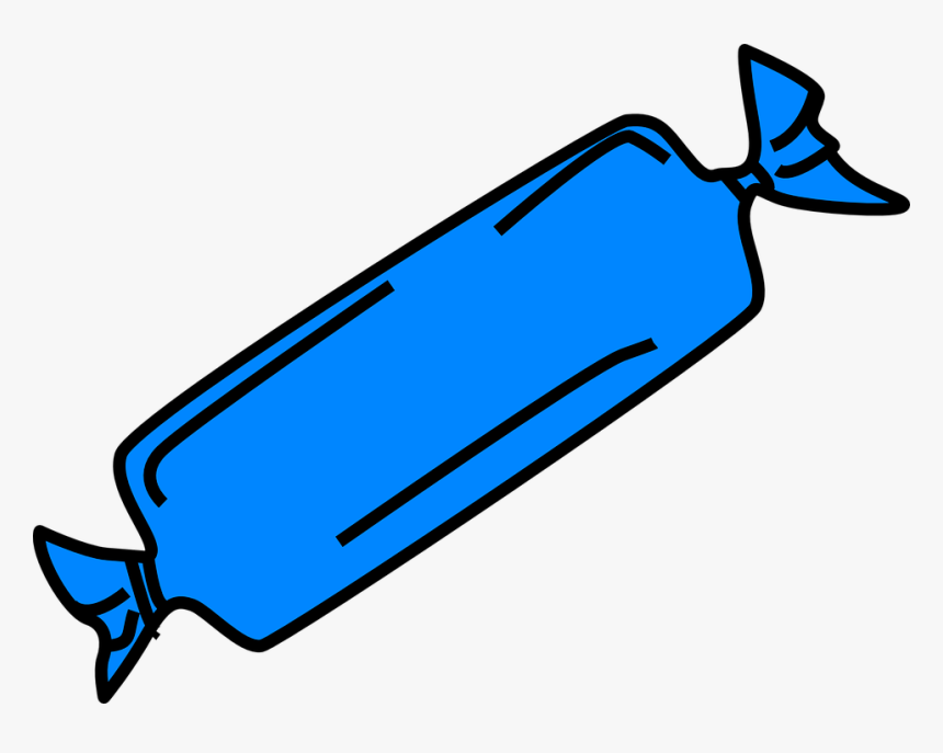 Candy, Sugar, Desserts, Wrapped, Blue, Food, Kids - Candy Clip Art, HD Png Download