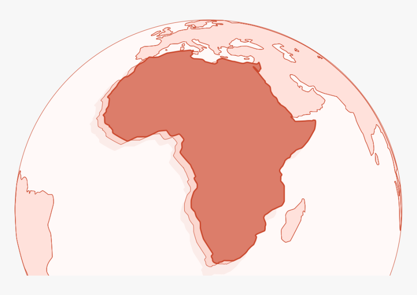 African Continent Centered On Globe - African Charter On The Rights And Welfare, HD Png Download