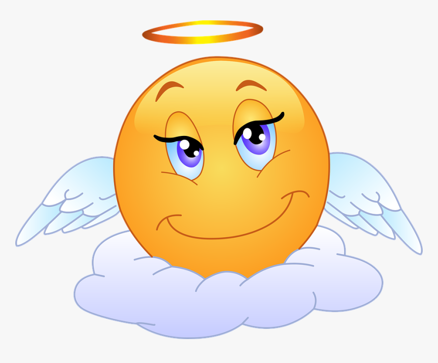 Female, Angelic, Halo, Holy, Wings, Heaven, Cloud - Angel Emoticon, HD Png Download